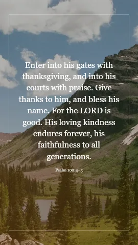 Psalm 100:4–5 · VerseGlow