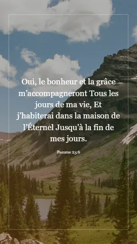 Psaume 23:6 · VerseGlow